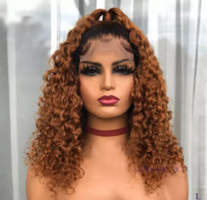 Fanda #30 Deep Curly Front Lace Wig 13x4