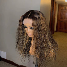 Fanda highlight 1#30 Deep Curly Front Lace Wig 13x4